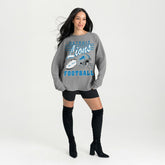 Detroit Lions Gameday Couture Women's Oversized Sweet Victory Corded Sweatshirt - Gray outlet