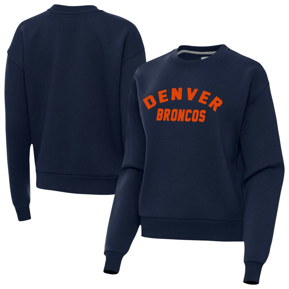 Denver Broncos Antigua Women's Victory Sweatshirt - Navy on sale