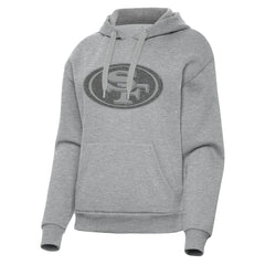 San Francisco 49ers Antigua Women's Victory Hoodie - Heather Gray for sale