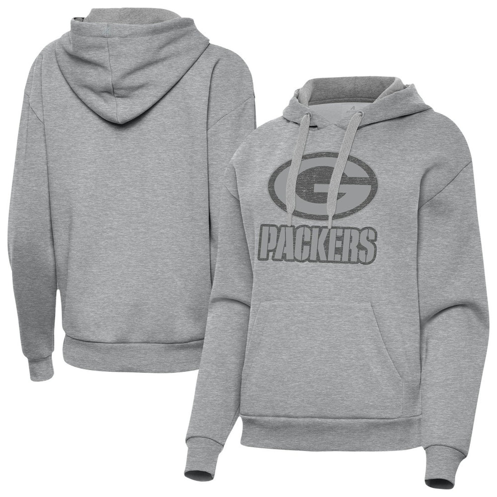 Green Bay Packers Antigua Women's Victory Hoodie - Heather Gray for sale