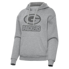 Green Bay Packers Antigua Women's Victory Hoodie - Heather Gray for sale