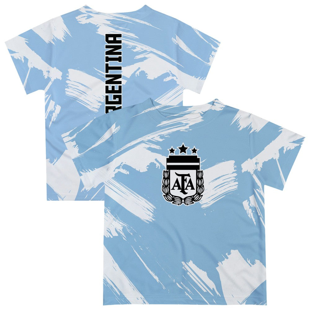 Argentina National Team Vive La Fete Infant Paint Brush T-Shirt for sale - Light Blue