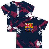 Barcelona Vive La Fete Youth Paint Brush T-Shirt on sale - Navy