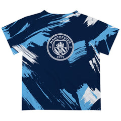 Manchester City Vive La Fete Youth Paint Brush T-Shirt Discount - Navy
