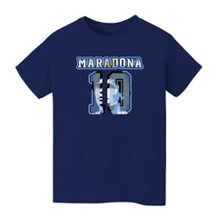Diego Maradona Argentina National Team Vive La Fete Youth Name & Number T-Shirt for sale - Navy