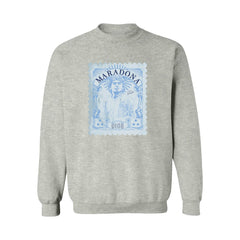 Diego Maradona Argentina National Team Vive La Fete Women's Vintage Stamp Sweatshirt - Gray outlet