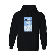 Diego Maradona Argentina National Team Vive La Fete Women's Portrait Pullover Hoodie - Black discount