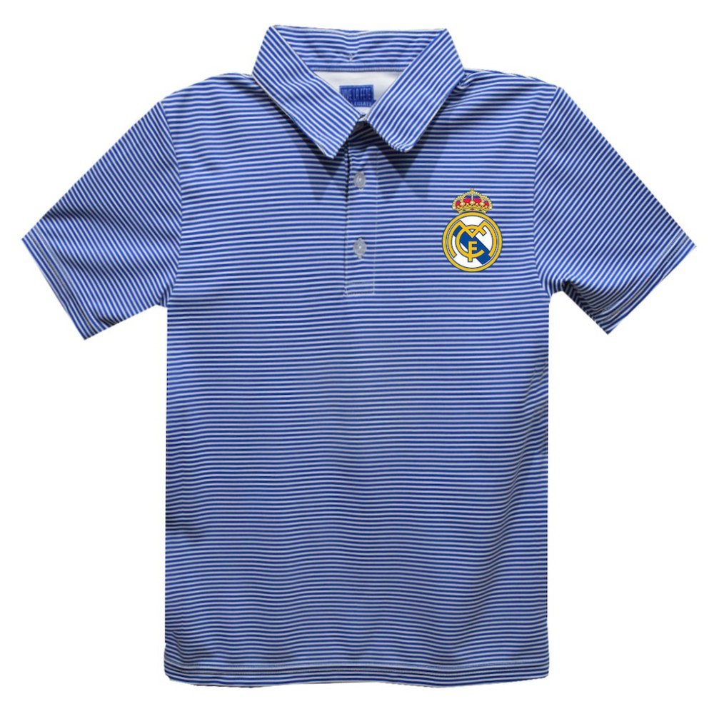 Real Madrid Vive La Fete Youth Pencil Stripe Polo Discount - Royal