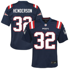 TreVeyon Henderson New England Patriots Youth Team Game Jersey - Navy online