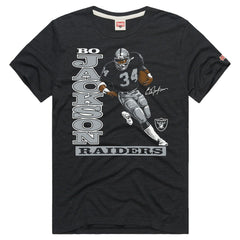 Bo Jackson Las Vegas Raiders Homage Unisex Retired Player Classic Caricature T-Shirt - Charcoal outlet