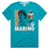 Dan Marino Miami Dolphins Homage Unisex Retired Player Classic Caricature T-Shirt - Aqua on sale