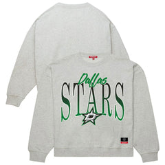 Dallas Stars Mitchell & Ness Women's Hockey Night Sweatshirt - Heather Gray Sweatshirts