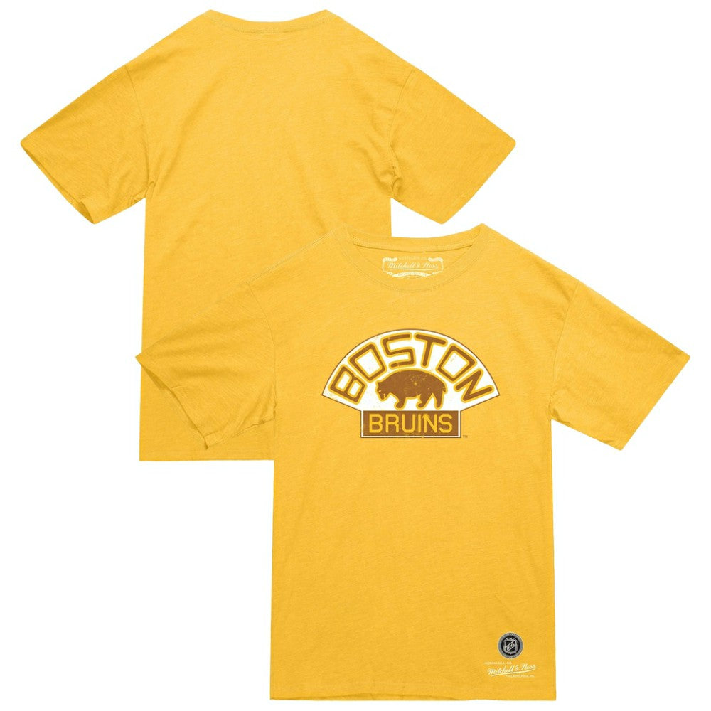 Boston Bruins Mitchell & Ness Heritage T-Shirt - Gold T-shirts