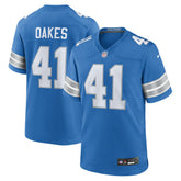 Gunnar Oakes Detroit Lions Team Game Jersey - Blue online