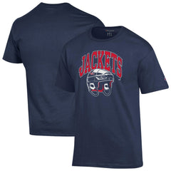 Columbus Blue Jackets Champion Helmet T-Shirt - Navy T-shirts