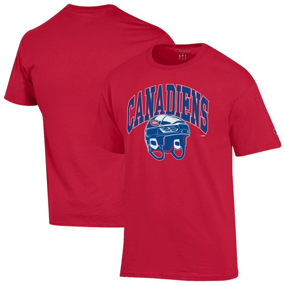 Montreal Canadiens Champion Helmet T-Shirt - Red T-shirts