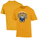 Nashville Predators Champion Helmet T-Shirt - Gold T-shirts
