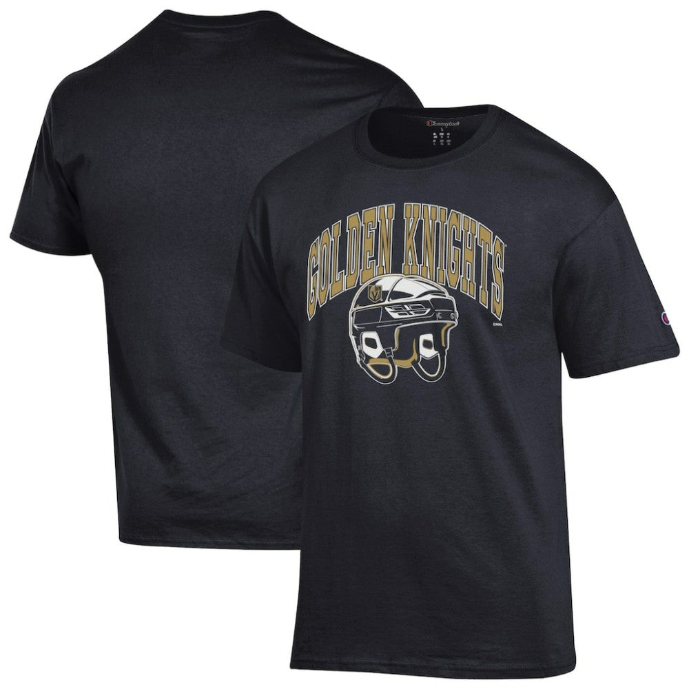 Vegas Golden Knights Champion Helmet T-Shirt - Black T-shirts
