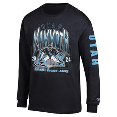 Utah Mammoth Champion Long Sleeve Jersey T-Shirt - Black T-shirts