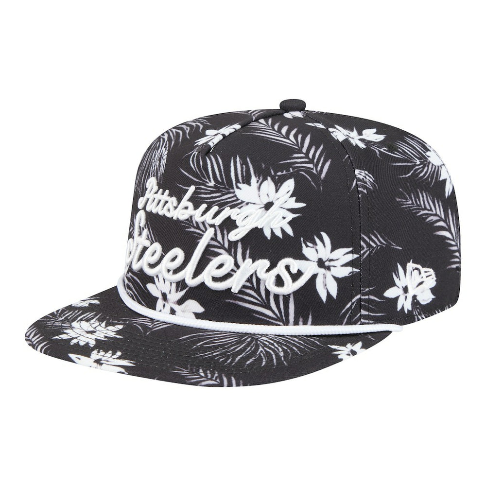 Pittsburgh Steelers New Era Palm Print A-Frame 9FIFTY Snapback Hat - Black sale