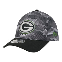 Green Bay Packers New Era Camo A-Frame 39THIRTY Flex Hat - Black for sale