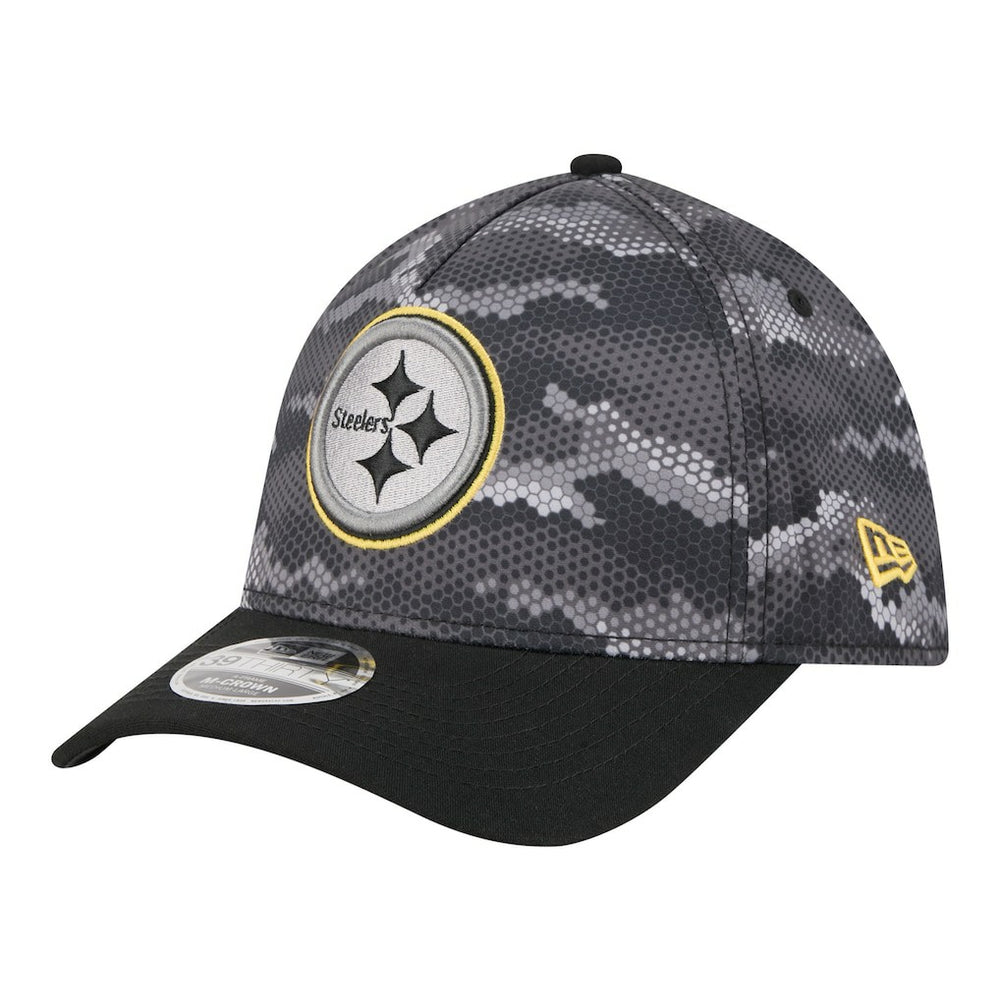 Pittsburgh Steelers New Era Camo A-Frame 39THIRTY Flex Hat - Black discount