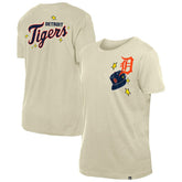 Detroit Tigers Women's Stars & Cap T-Shirt Cream
