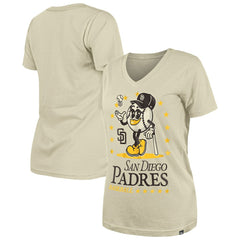 San Diego Padres Women's Little Miss 2 V-Neck T-Shirt Sand