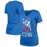 Chicago Cubs Women's Little Miss 2 V-Neck T-Shirt Royal