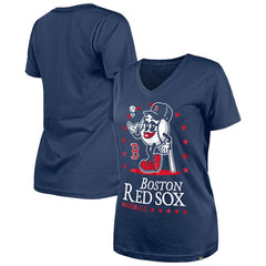 Boston Red Sox Women's Little Miss 2 V-Neck T-Shirt Navy