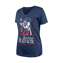 Boston Red Sox Women's Little Miss 2 V-Neck T-Shirt Navy