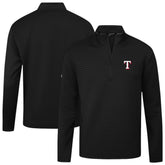 Texas Rangers Levelwear Women's Tailgate Insignia 2.0 Quarter-Zip Top Black