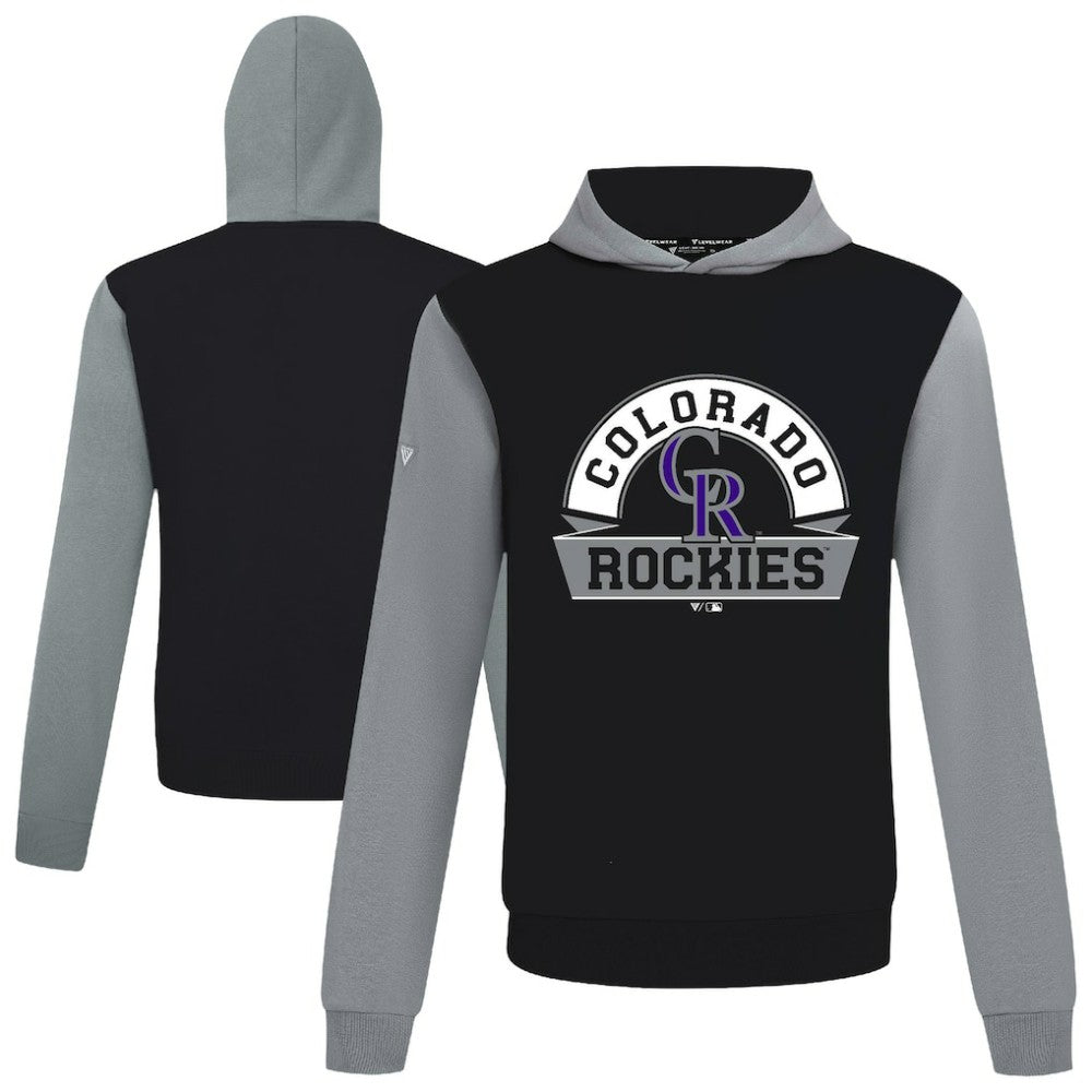Colorado Rockies Levelwear Throwback Ultimate Banner Arch Hoodie Black