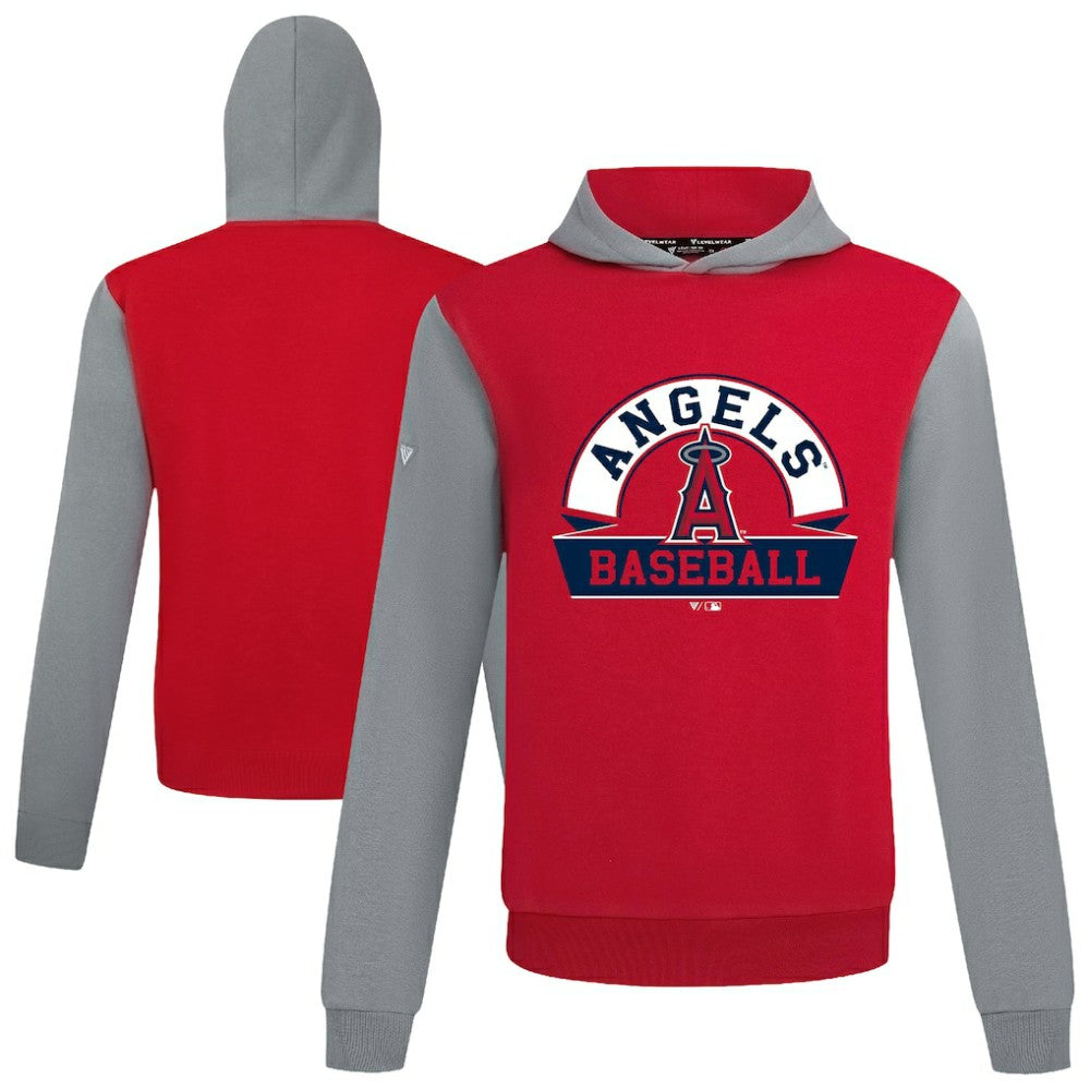 Los Angeles Angels Levelwear Throwback Ultimate Banner Arch Hoodie Red
