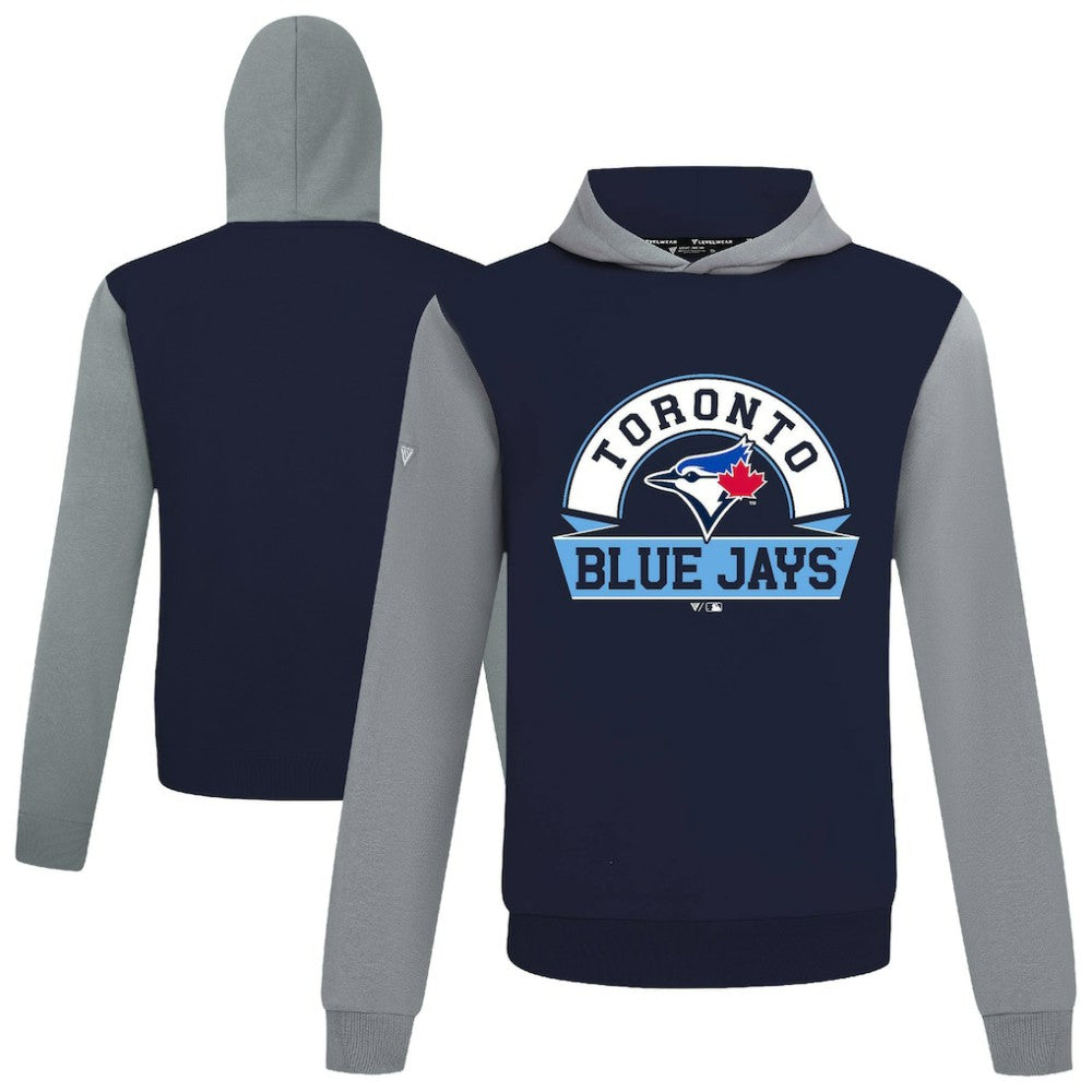 Toronto Blue Jays Levelwear Throwback Ultimate Banner Arch Hoodie Navy