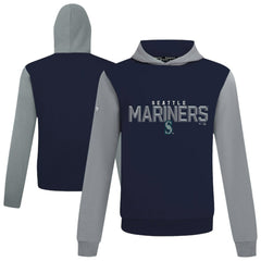 Seattle Mariners Levelwear Throwback Carve Ultimate Hoodie College Navy