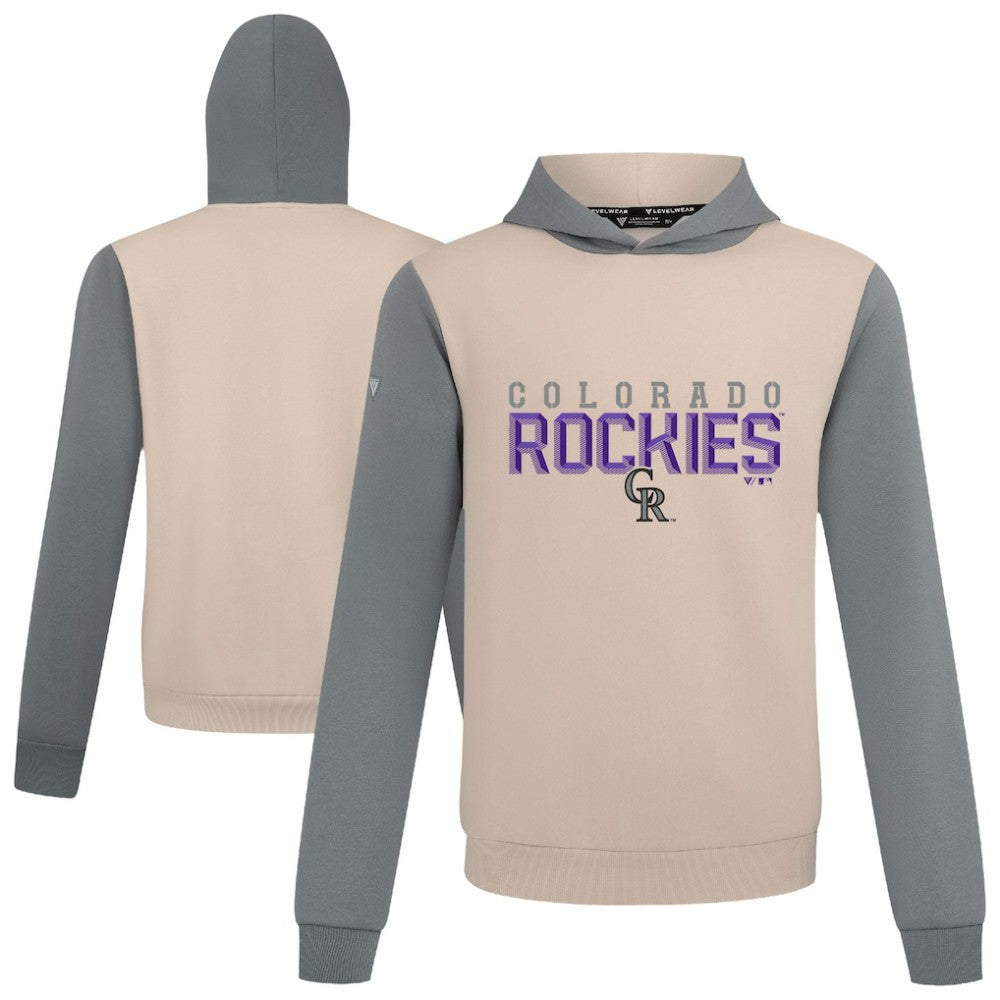 Colorado Rockies Levelwear Throwback Carve Ultimate Hoodie Sand