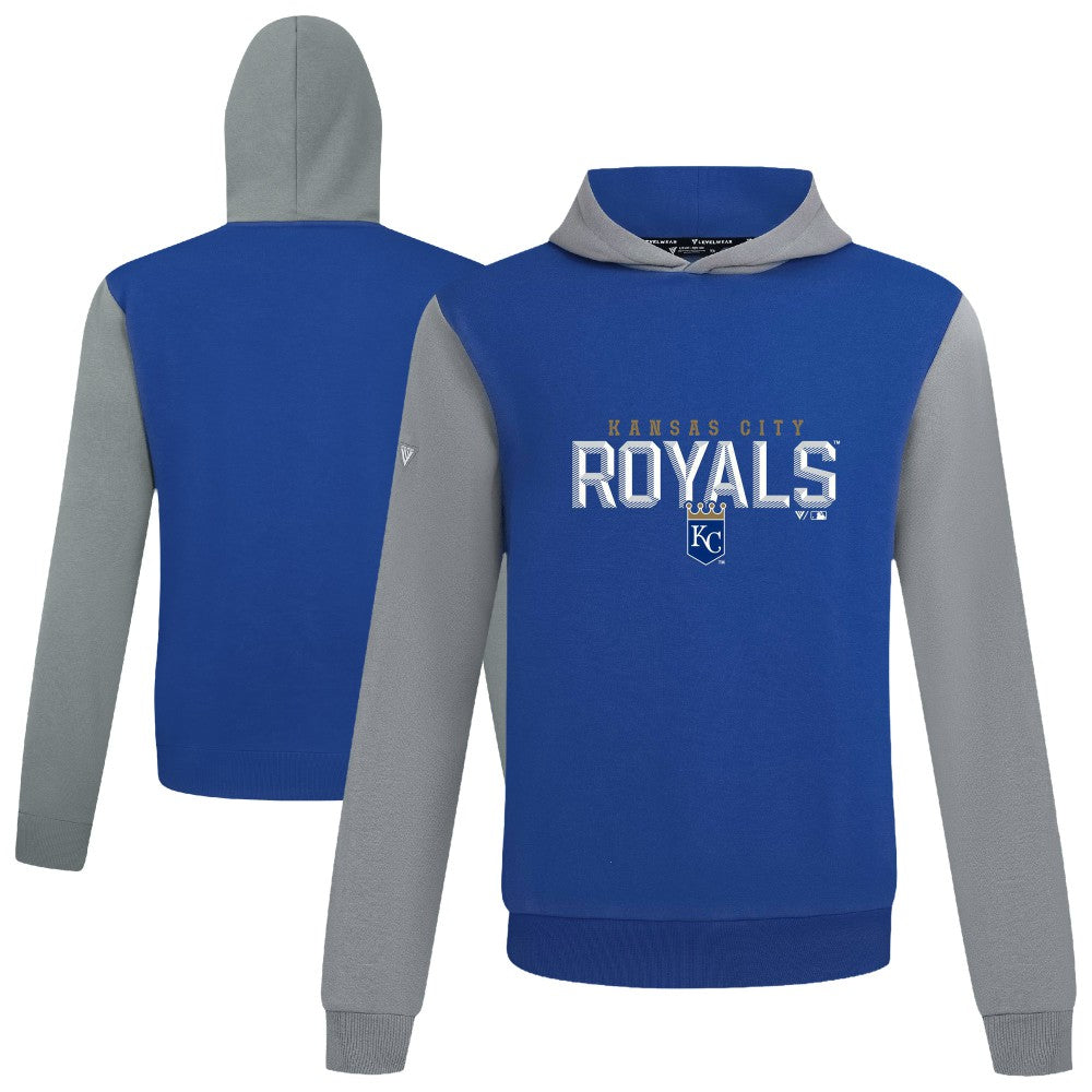 Kansas City Royals Levelwear Throwback Carve Ultimate Hoodie Royal