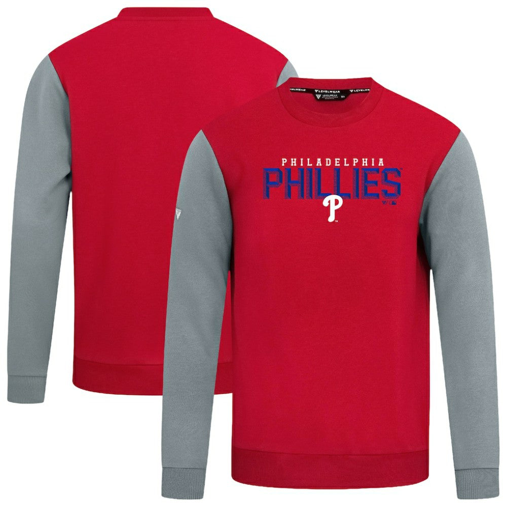 Philadelphia Phillies Levelwear Throwback Ultimate Carve Sweatshirt Red