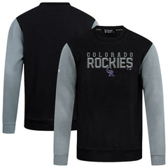Colorado Rockies Levelwear Throwback Ultimate Carve Sweatshirt Black