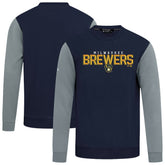 Milwaukee Brewers Levelwear Throwback Ultimate Carve Sweatshirt Navy