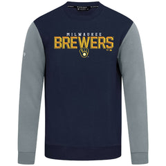 Milwaukee Brewers Levelwear Throwback Ultimate Carve Sweatshirt Navy