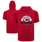Cincinnati Reds Levelwear Phase Banner Arch Hoodie T-Shirt Red