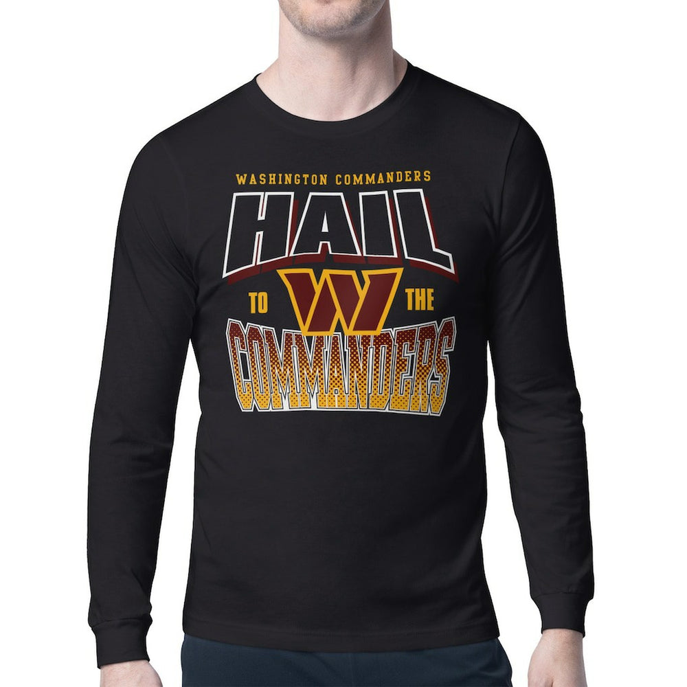 Washington Commanders Starter Comic Style Slogan Long Sleeve T-Shirt - Black cheap