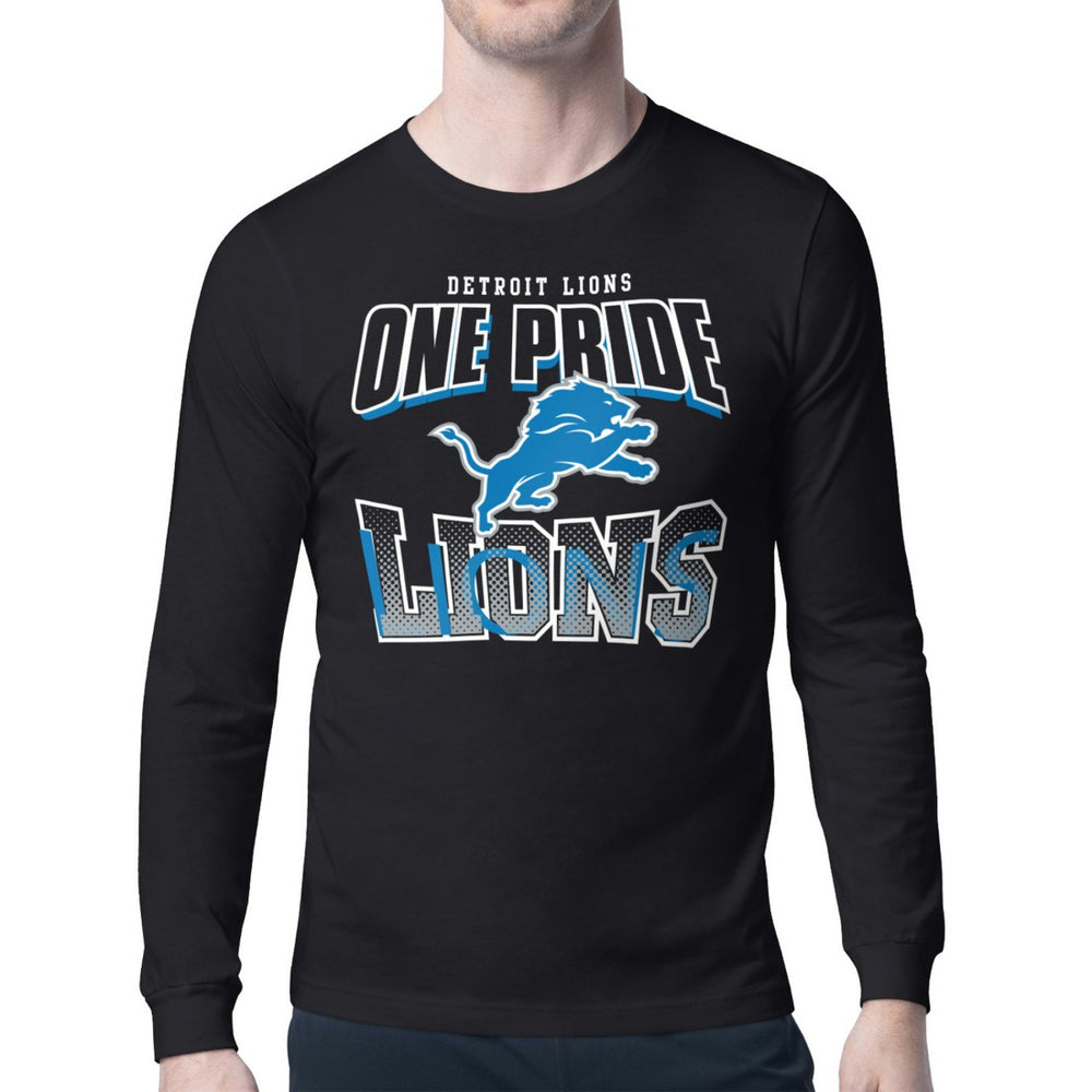 Detroit Lions Starter Comic Style Slogan Long Sleeve T-Shirt - Black online