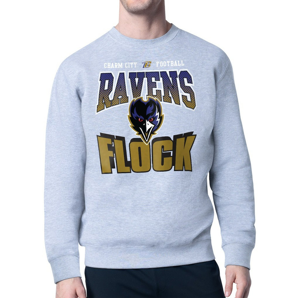 Baltimore Ravens Starter Comic Style Sweatshirt - Gray cheap