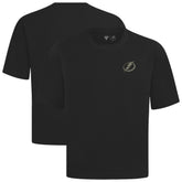 Tampa Bay Lightning Levelwear Copper Oversized Luxe Signature Knit T-Shirt - Black T-shirts