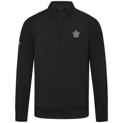 Toronto Maple Leafs Levelwear Copper Upright Quarter-Zip Pullover - Black Pullover