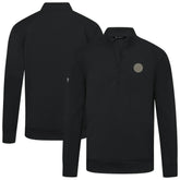 Edmonton Oilers Levelwear Copper Upright Quarter-Zip Pullover - Black Pullover