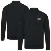 Philadelphia Flyers Levelwear Copper Upright Quarter-Zip Pullover - Black Pullover